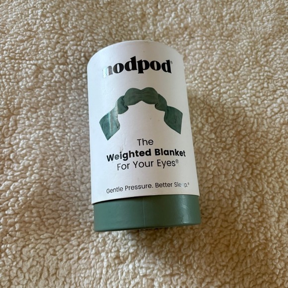 Nodpod Accessories - Nodpod Weighted Sleep Mask Sage Green Strap-Free Light Blocking Eye Mask 9oz